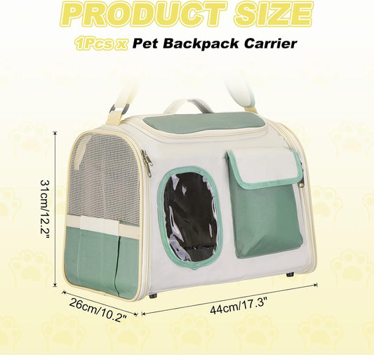 Cat Carrier for Pet, Adjustable Shoulder Strap, Breathable Dog Carrier Cat Carrying Case Pet Travel Bag (Yellow), Intended for Hiking/Camping/Traveling