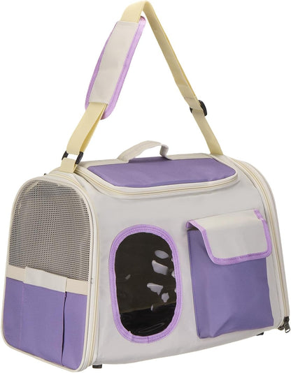 Cat Carrier for Pet, Adjustable Shoulder Strap, Breathable Dog Carrier Cat Carrying Case Pet Travel Bag (Yellow), Intended for Hiking/Camping/Traveling