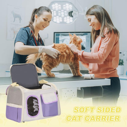 Cat Carrier for Pet, Adjustable Shoulder Strap, Breathable Dog Carrier Cat Carrying Case Pet Travel Bag (Yellow), Intended for Hiking/Camping/Traveling