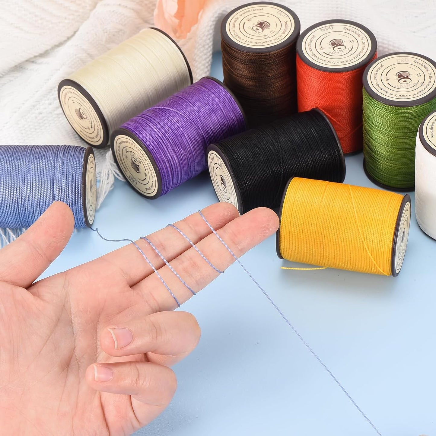 Waxed Cord 0.55mm Yellow Waxed Polyester Cord 131 Yards String Thread Macrame Beading Wax Cord for Bracelet Necklace Jewelry Making