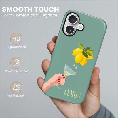 for iPhone 17 Case for Women Girl Men Boy, Compatible with MagSafe, Shockproof Soft Silicone & Hard PC Shell Protective Case for iPhone 17 - Yellow Lemon Summer Aesthetic