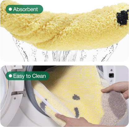 Cute Bathroom Rugs, Funny Fruit Rug, Soft Plush Fluffy Yellow Bath Mat, Absorbent, Non-Slip for Bathroom, Kitchen Sink, Bedroom, Kid's Bedroom, and Living Room, 20.5"x29", Lemmy