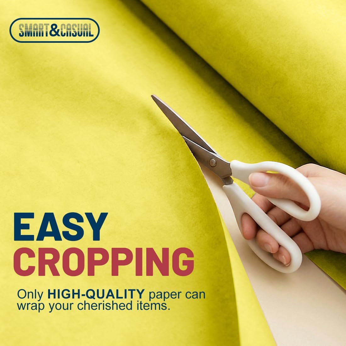 Lemon Yellow Kraft Paper Roll 48" x 2,160" (180') for Gift Wrapping Bouquet Flower Art Painting Craft Writing Packaging Shipping 80GSM 55LB (Lemon Yellow, 48" x 180')