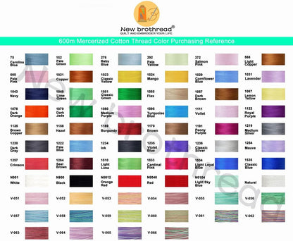 100% Mercerized Cotton Threads with Box - 8xSunrise | Multi-Purpose, Thread Weight 50S/3, 600M(660Y) Each Spool, Used for Quilting, Serger, Sewing and Embroidery