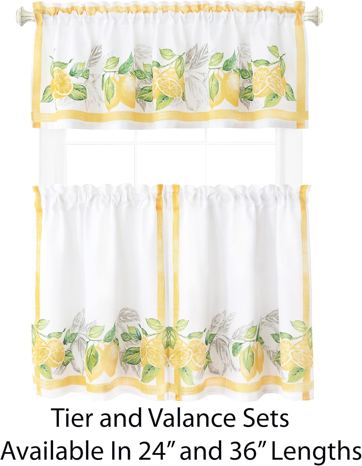 Newbridge Square Fabric Napkins, Set of 8 Napkins, Lemon Orchard, Indoor/Outdoor Stain Resistant No-Iron Fabric Napkins, Fresh Lemon and Citrus Leaf