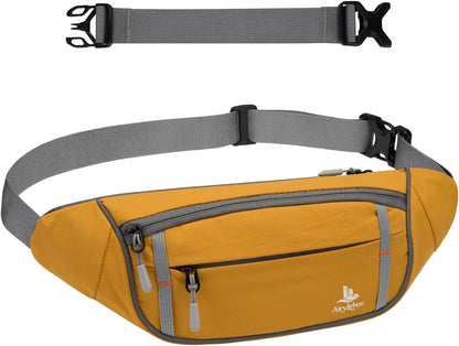 2.5L Fanny Pack for Women & Men, RFID Blocking & Water Resistant Crossbody Belt Bag, Lightweight Adjustable Waist Bag for Running, Hiking, Cycling & Walking (Yellow)