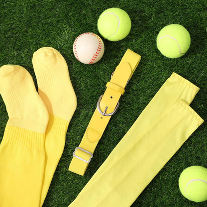 1 Pair of Youth Softball Baseball Socks Baseball Belt and Arm Sleeve Combo for Men Boy Girl Football Sports Gift Set