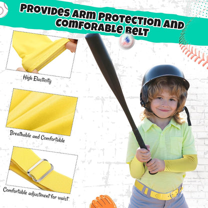 1 Pair of Youth Softball Baseball Socks Baseball Belt and Arm Sleeve Combo for Men Boy Girl Football Sports Gift Set