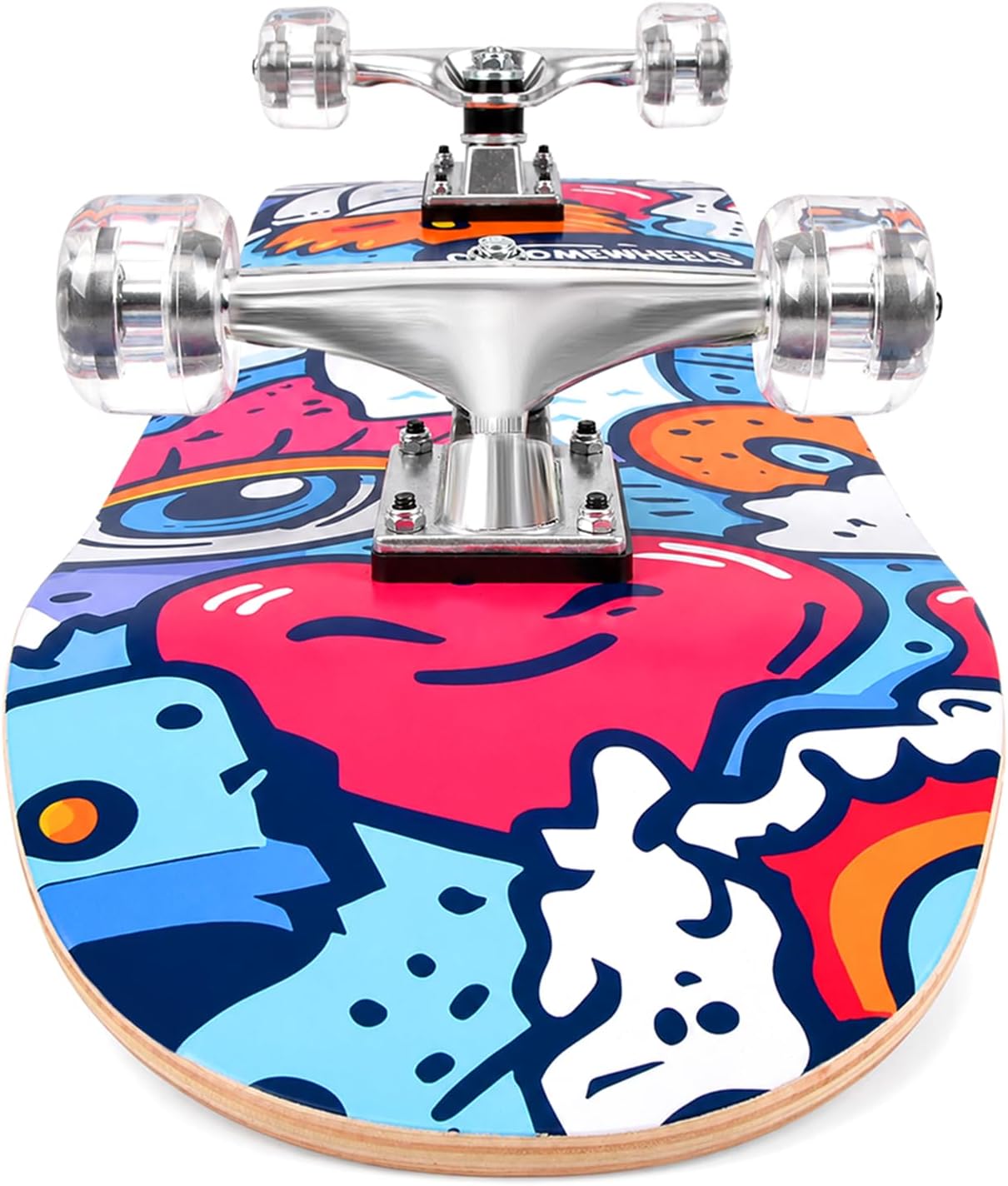 31 inch Skateboard Double Kick Skate Board Cruiser Longboard 8 Layer Maple Deck Skateboards for Kids and Beginners