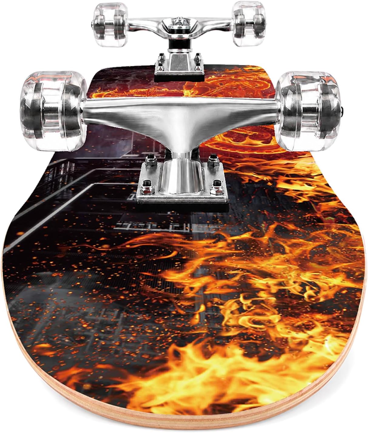 31 inch Skateboard Double Kick Skate Board Cruiser Longboard 8 Layer Maple Deck Skateboards for Kids and Beginners