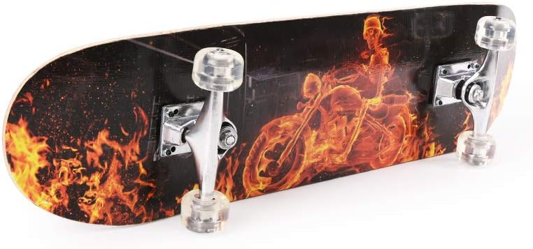 31 inch Skateboard Double Kick Skate Board Cruiser Longboard 8 Layer Maple Deck Skateboards for Kids and Beginners