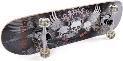 31 inch Skateboard Double Kick Skate Board Cruiser Longboard 8 Layer Maple Deck Skateboards for Kids and Beginners