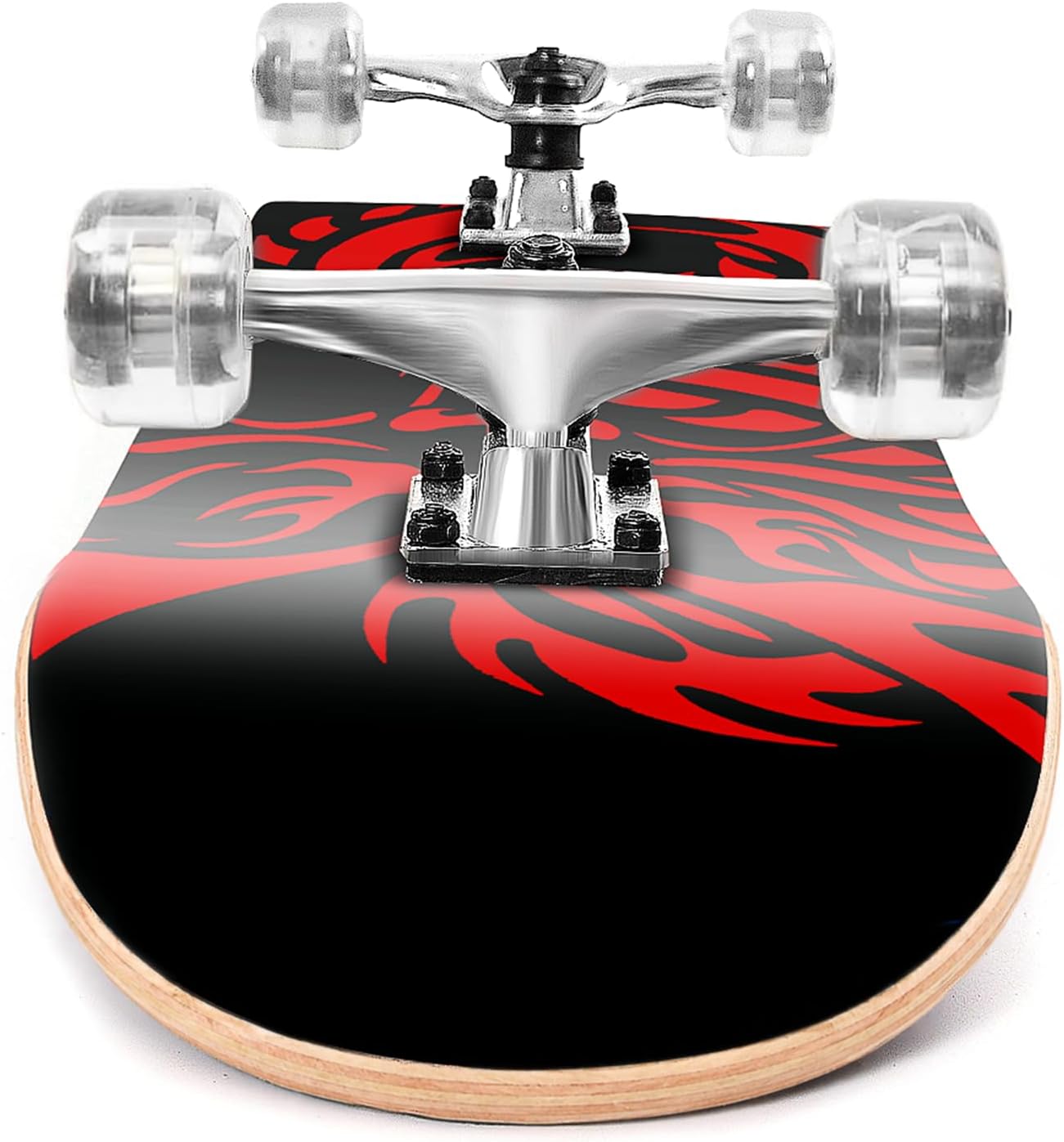 31 inch Skateboard Double Kick Skate Board Cruiser Longboard 8 Layer Maple Deck Skateboards for Kids and Beginners