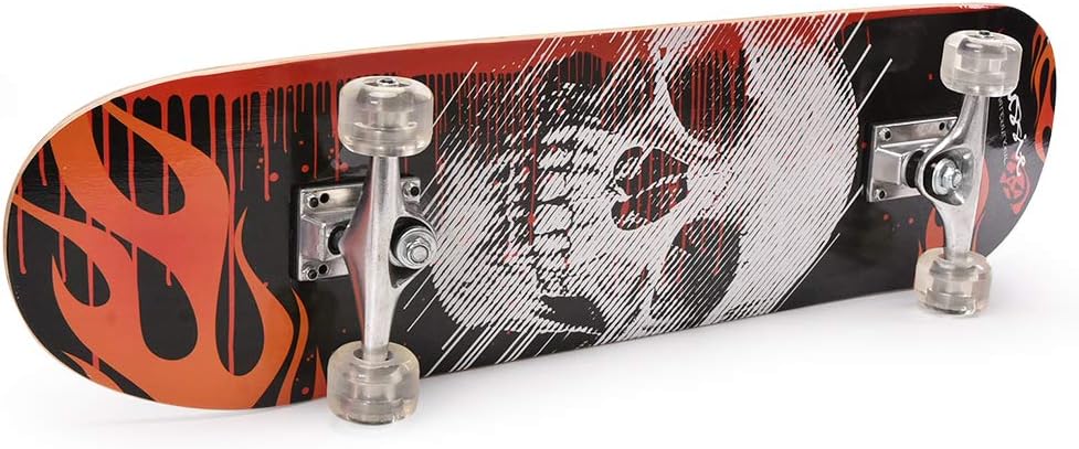 31 inch Skateboard Double Kick Skate Board Cruiser Longboard 8 Layer Maple Deck Skateboards for Kids and Beginners