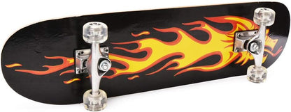 31 inch Skateboard Double Kick Skate Board Cruiser Longboard 8 Layer Maple Deck Skateboards for Kids and Beginners