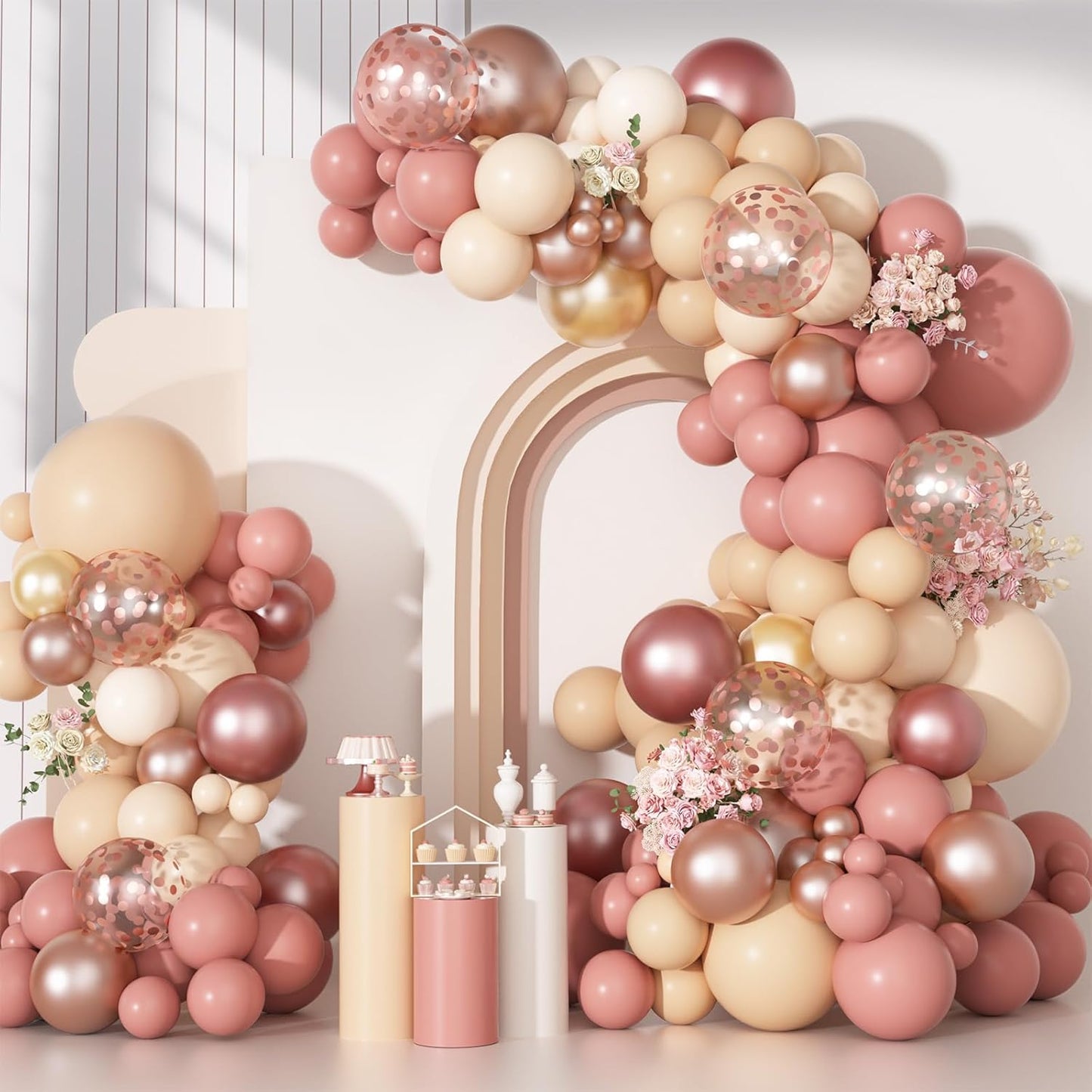 Yellow Gold Balloons Arch Garland Kit 18 12 10 5Inch | Different Sizes Mustard Pastel Yellow White Latex Metal Confetti Balloon for Sunflower Bee Baby Shower Birthday Party Decors