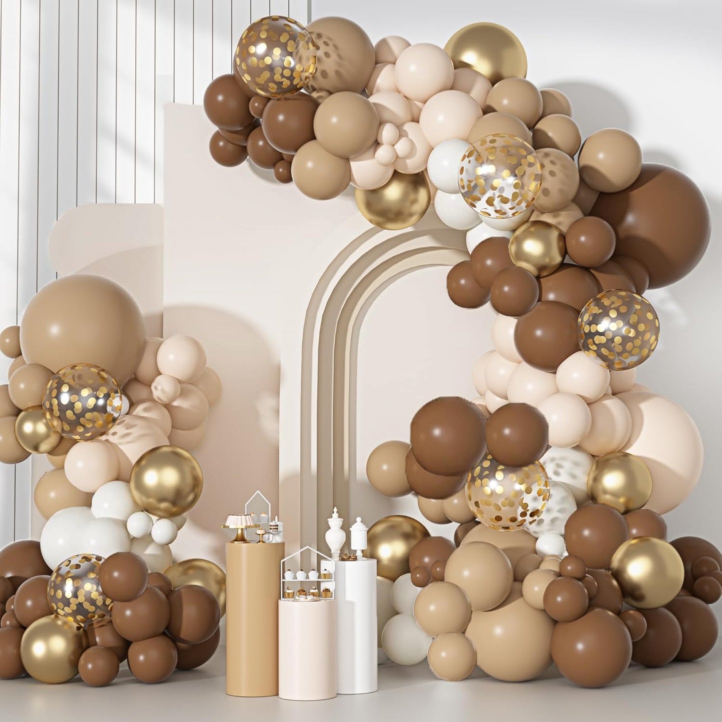 Yellow Gold Balloons Arch Garland Kit 18 12 10 5Inch | Different Sizes Mustard Pastel Yellow White Latex Metal Confetti Balloon for Sunflower Bee Baby Shower Birthday Party Decors