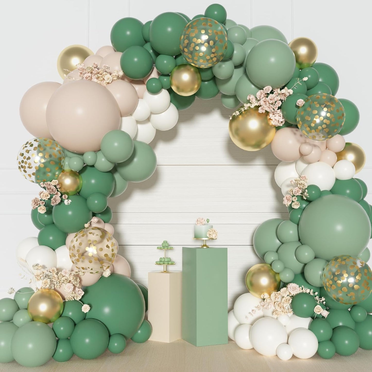Yellow Gold Balloons Arch Garland Kit 18 12 10 5Inch | Different Sizes Mustard Pastel Yellow White Latex Metal Confetti Balloon for Sunflower Bee Baby Shower Birthday Party Decors
