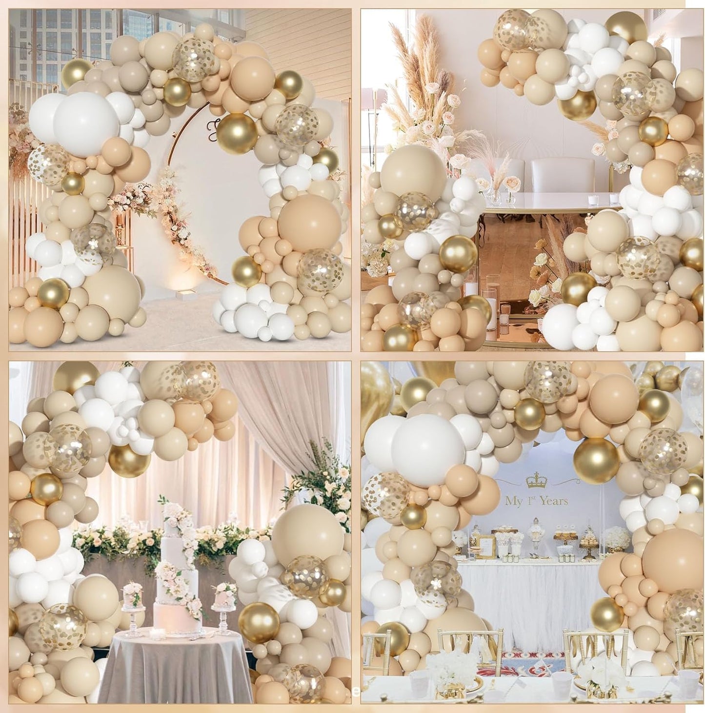 Yellow Gold Balloons Arch Garland Kit 18 12 10 5Inch | Different Sizes Mustard Pastel Yellow White Latex Metal Confetti Balloon for Sunflower Bee Baby Shower Birthday Party Decors