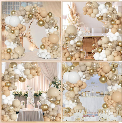 Yellow Gold Balloons Arch Garland Kit 18 12 10 5Inch | Different Sizes Mustard Pastel Yellow White Latex Metal Confetti Balloon for Sunflower Bee Baby Shower Birthday Party Decors