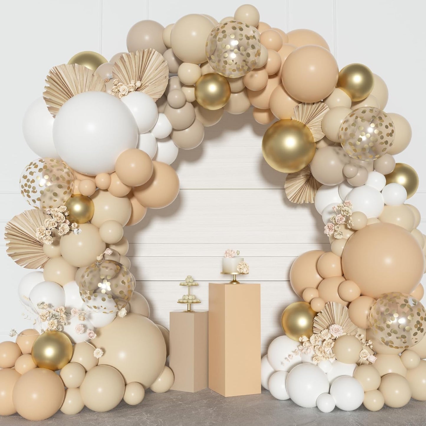 Yellow Gold Balloons Arch Garland Kit 18 12 10 5Inch | Different Sizes Mustard Pastel Yellow White Latex Metal Confetti Balloon for Sunflower Bee Baby Shower Birthday Party Decors