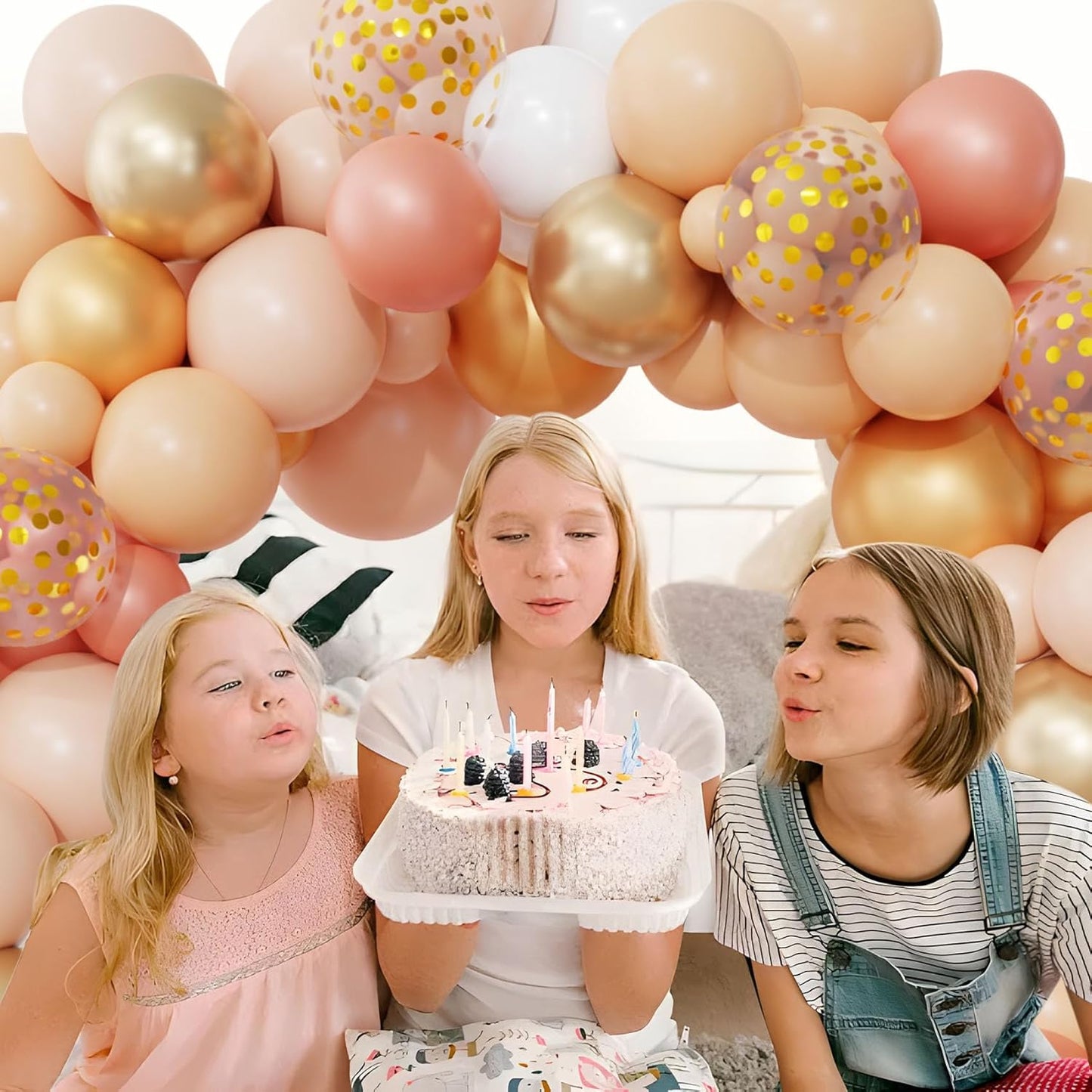 Yellow Gold Balloons Arch Garland Kit 18 12 10 5Inch | Different Sizes Mustard Pastel Yellow White Latex Metal Confetti Balloon for Sunflower Bee Baby Shower Birthday Party Decors