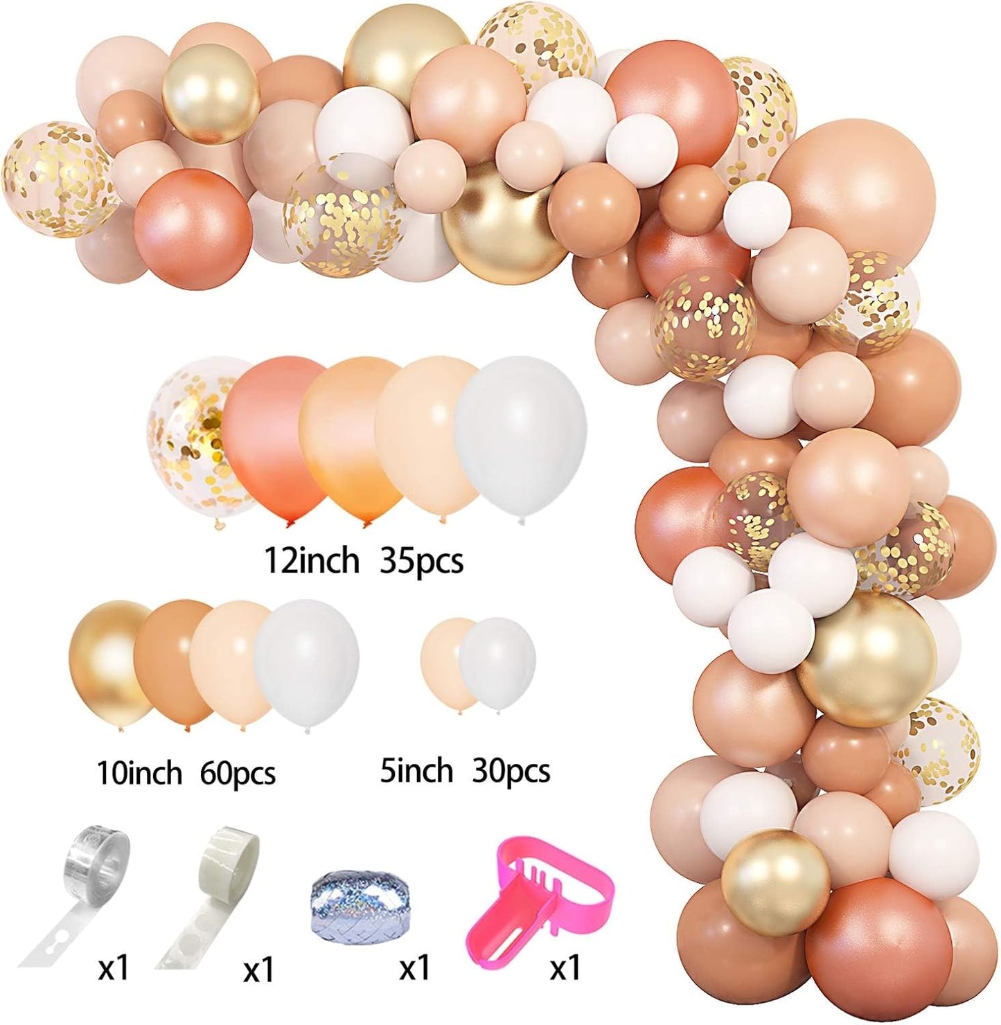Yellow Gold Balloons Arch Garland Kit 18 12 10 5Inch | Different Sizes Mustard Pastel Yellow White Latex Metal Confetti Balloon for Sunflower Bee Baby Shower Birthday Party Decors