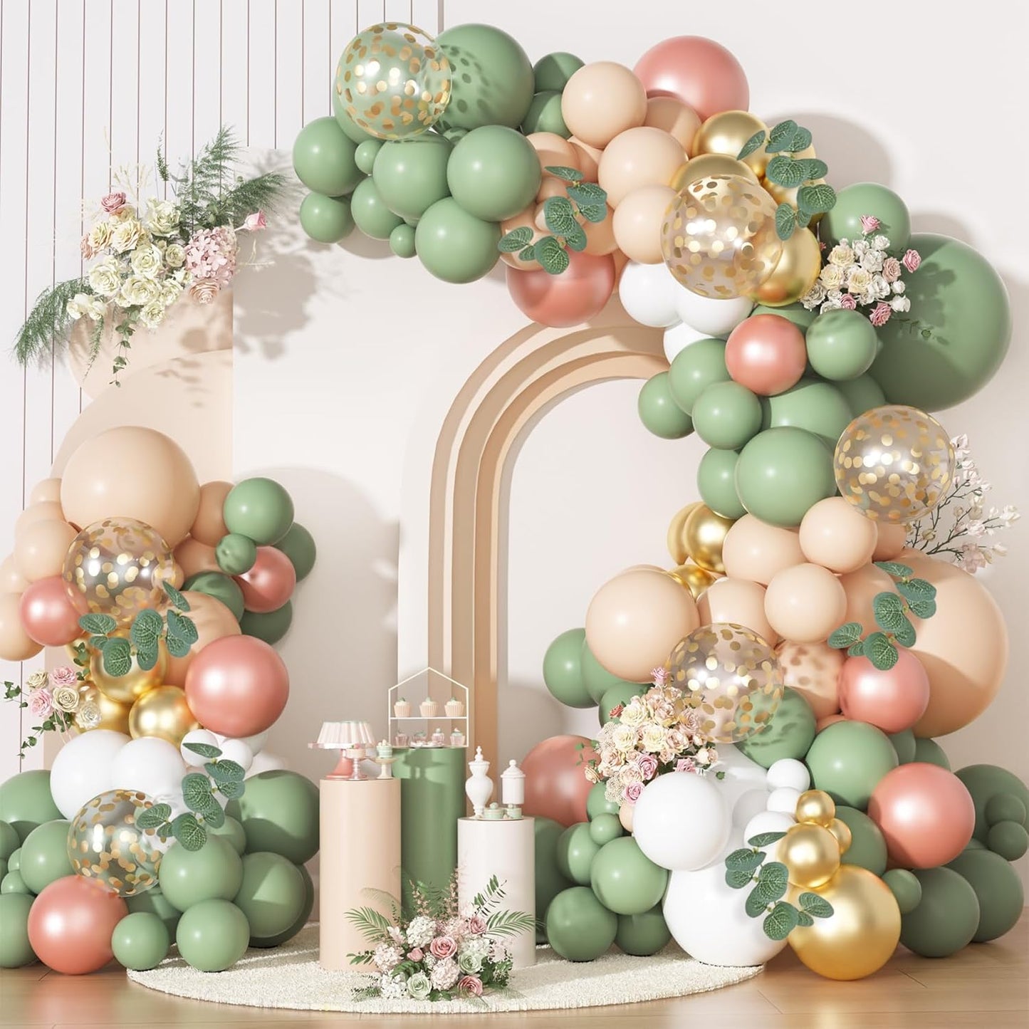 Yellow Gold Balloons Arch Garland Kit 18 12 10 5Inch | Different Sizes Mustard Pastel Yellow White Latex Metal Confetti Balloon for Sunflower Bee Baby Shower Birthday Party Decors