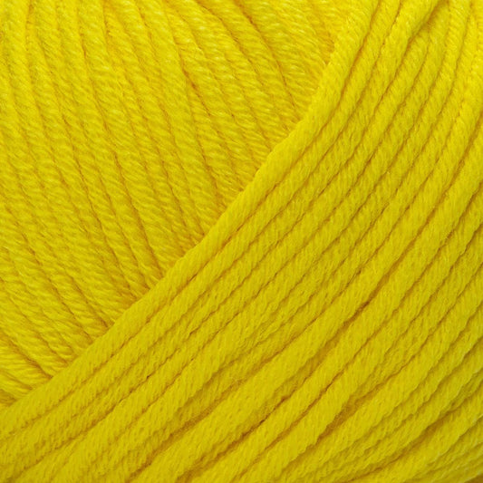 Wool 98 100% Superwash Merino Wool Medium Worsted Weight Soft Knitting and Crochet Yarn 1.76 oz (50gr) 98 yds (90 m) (6366-Yellow)