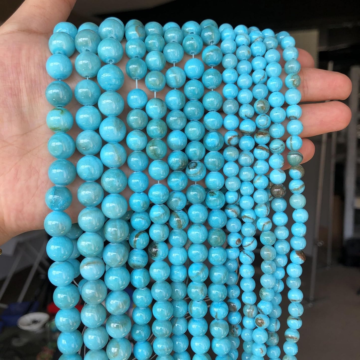 45pcs Yellow Persian Jade Energy Healing Beads for Bracelet，8mm Round Bulk Gemstone Beads for Jewelry Making Bracelet Necklace Earring DIY