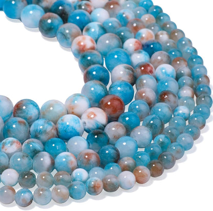 45pcs Yellow Persian Jade Energy Healing Beads for Bracelet，8mm Round Bulk Gemstone Beads for Jewelry Making Bracelet Necklace Earring DIY