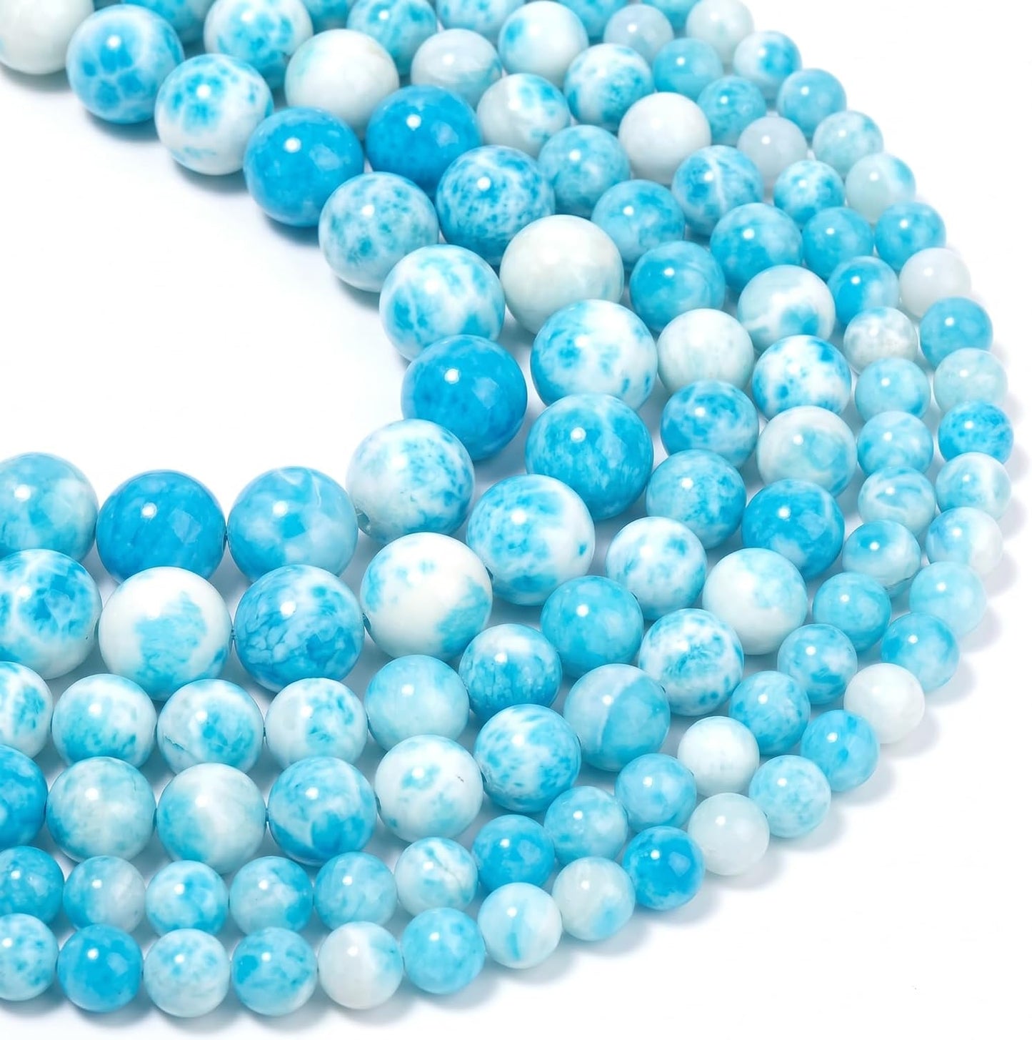 45pcs Yellow Persian Jade Energy Healing Beads for Bracelet，8mm Round Bulk Gemstone Beads for Jewelry Making Bracelet Necklace Earring DIY