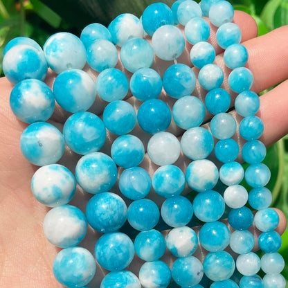 45pcs Yellow Persian Jade Energy Healing Beads for Bracelet，8mm Round Bulk Gemstone Beads for Jewelry Making Bracelet Necklace Earring DIY