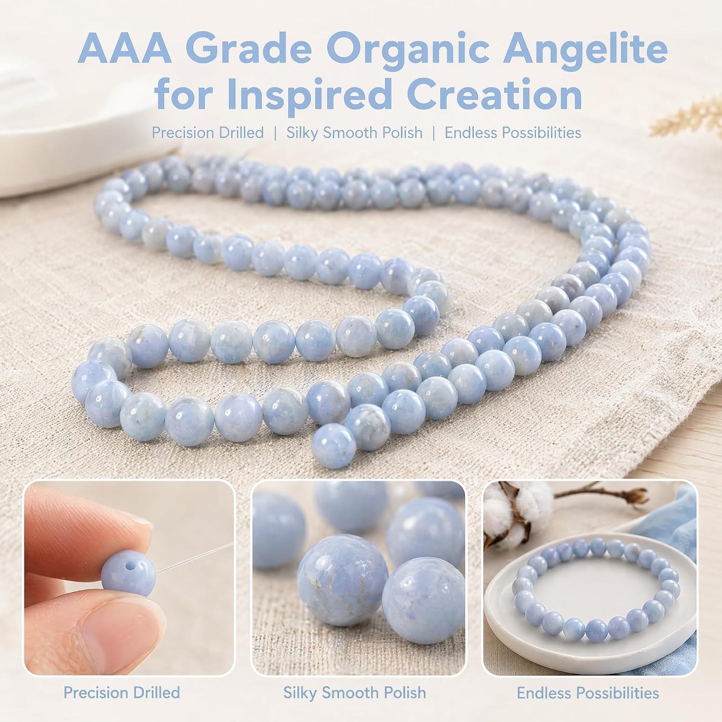 45pcs Yellow Persian Jade Energy Healing Beads for Bracelet，8mm Round Bulk Gemstone Beads for Jewelry Making Bracelet Necklace Earring DIY