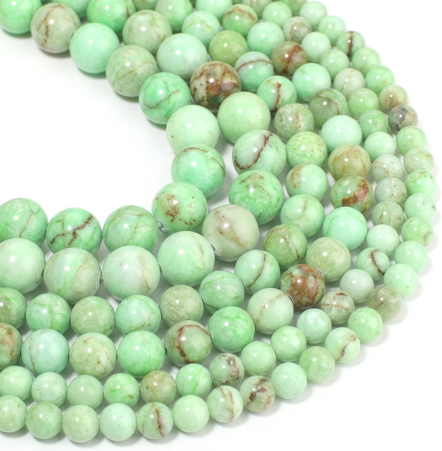 45pcs Yellow Persian Jade Energy Healing Beads for Bracelet，8mm Round Bulk Gemstone Beads for Jewelry Making Bracelet Necklace Earring DIY