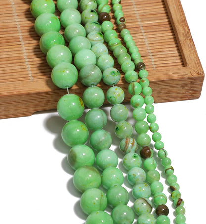 45pcs Yellow Persian Jade Energy Healing Beads for Bracelet，8mm Round Bulk Gemstone Beads for Jewelry Making Bracelet Necklace Earring DIY