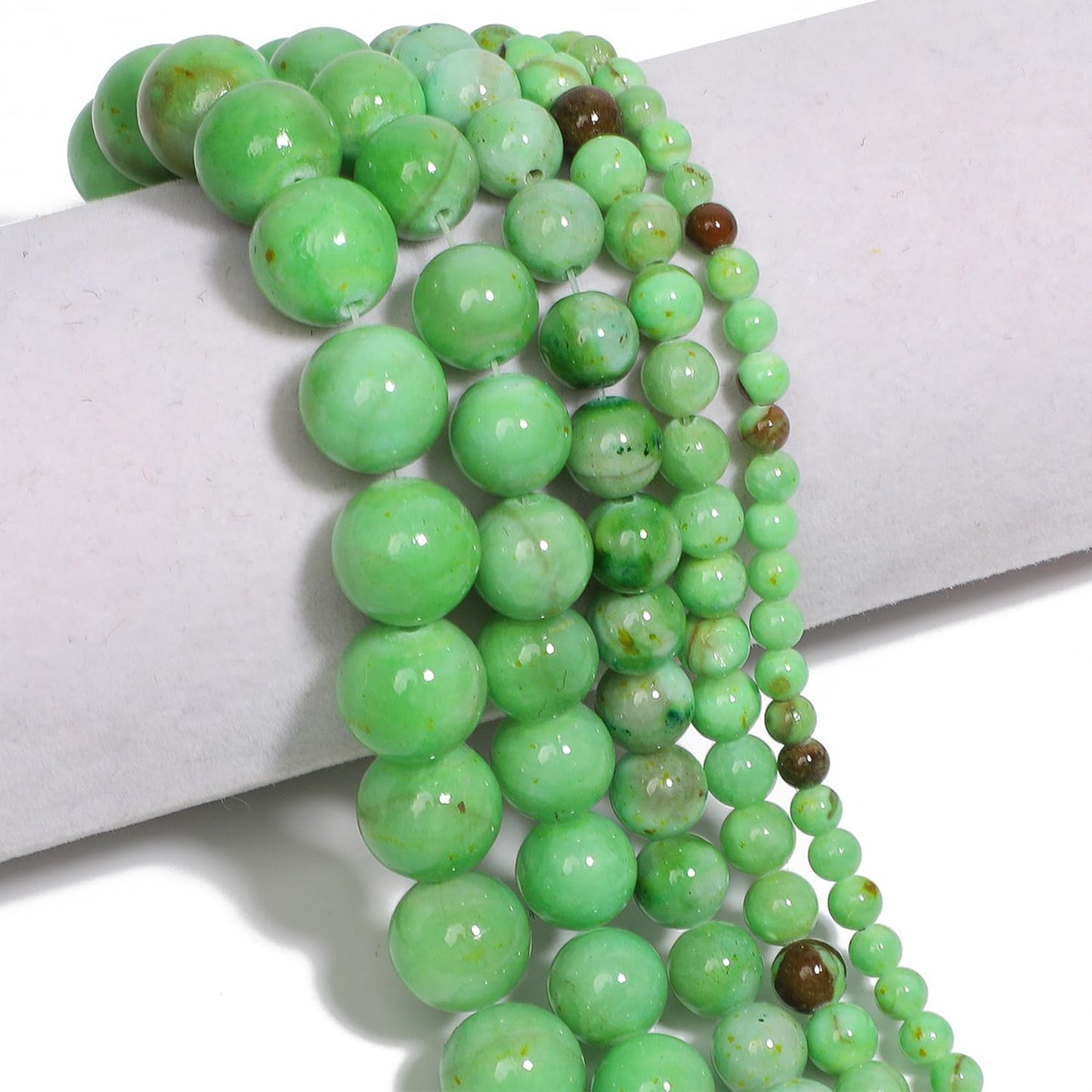 45pcs Yellow Persian Jade Energy Healing Beads for Bracelet，8mm Round Bulk Gemstone Beads for Jewelry Making Bracelet Necklace Earring DIY