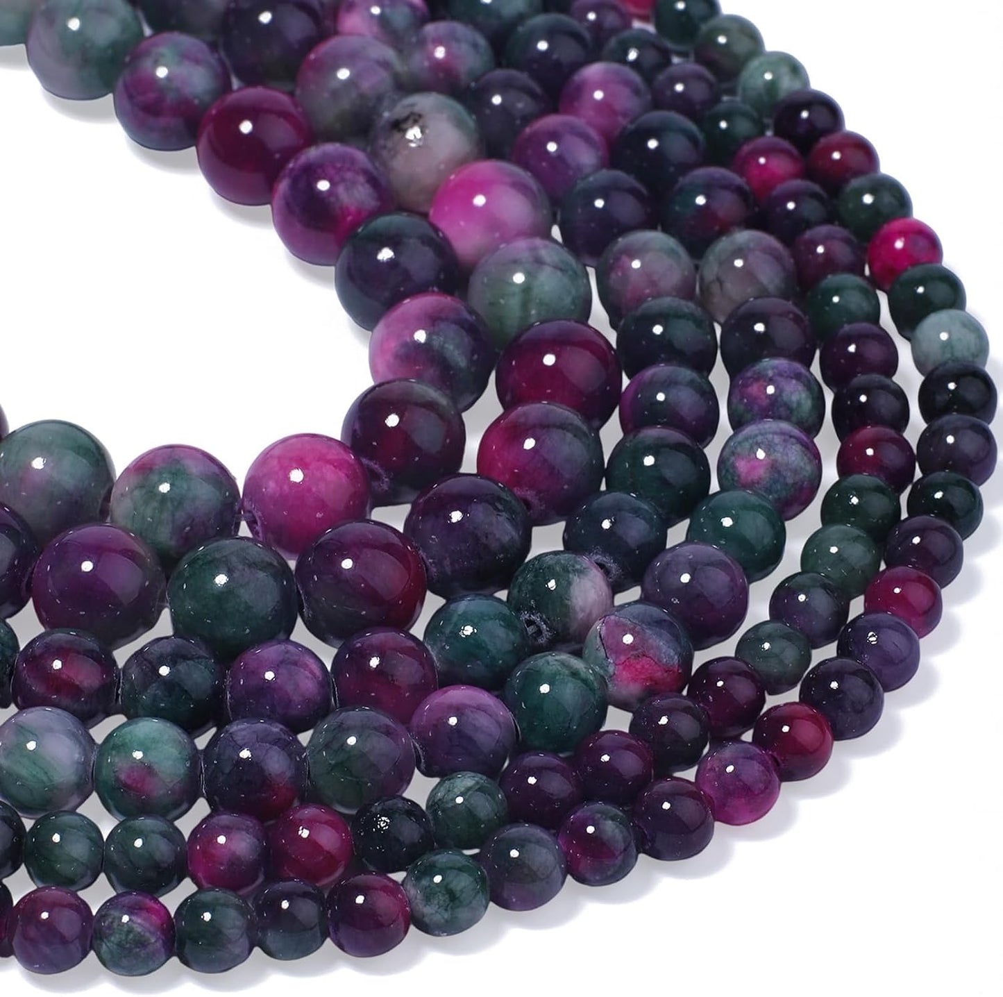 45pcs Yellow Persian Jade Energy Healing Beads for Bracelet，8mm Round Bulk Gemstone Beads for Jewelry Making Bracelet Necklace Earring DIY