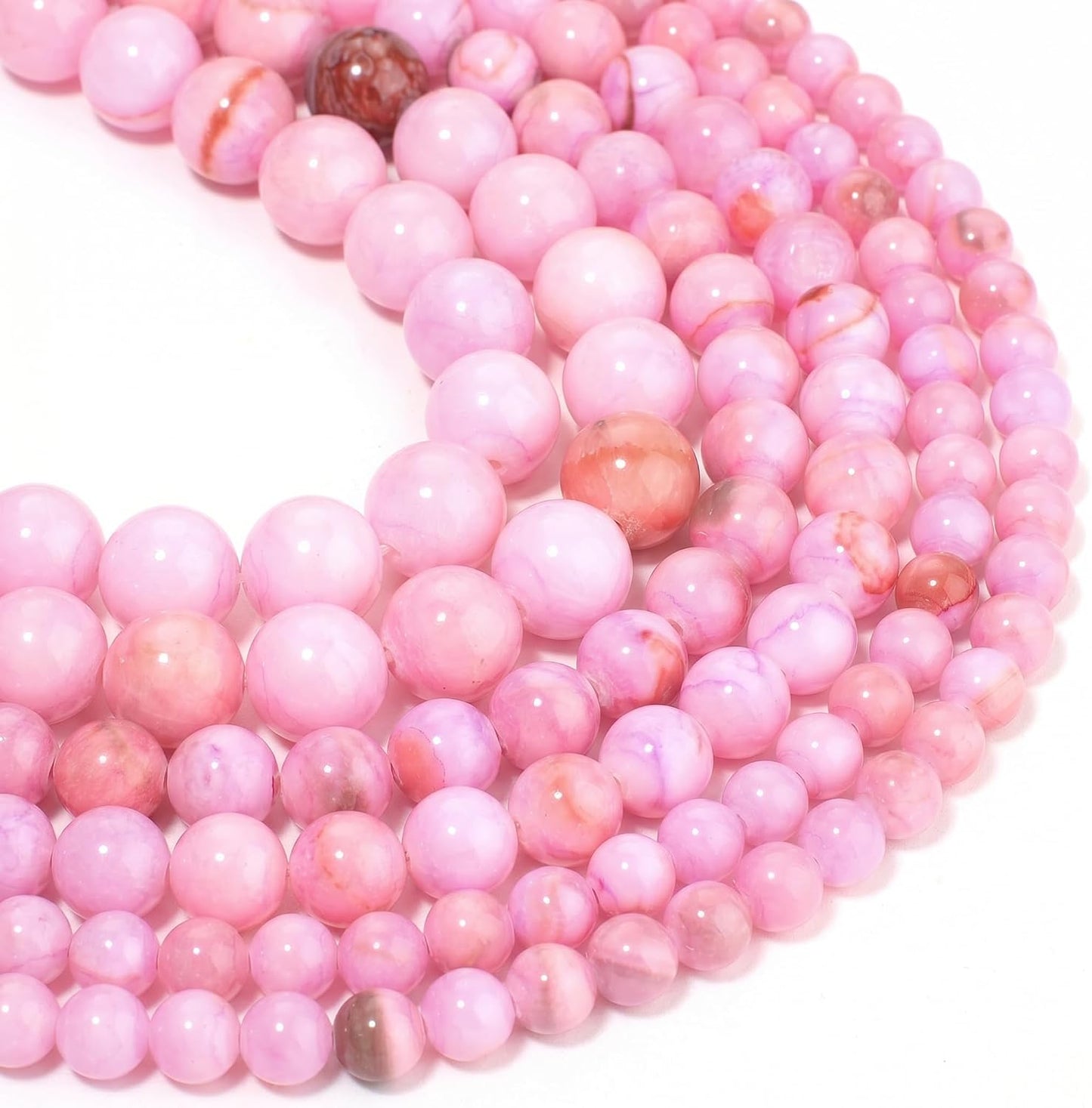 45pcs Yellow Persian Jade Energy Healing Beads for Bracelet，8mm Round Bulk Gemstone Beads for Jewelry Making Bracelet Necklace Earring DIY