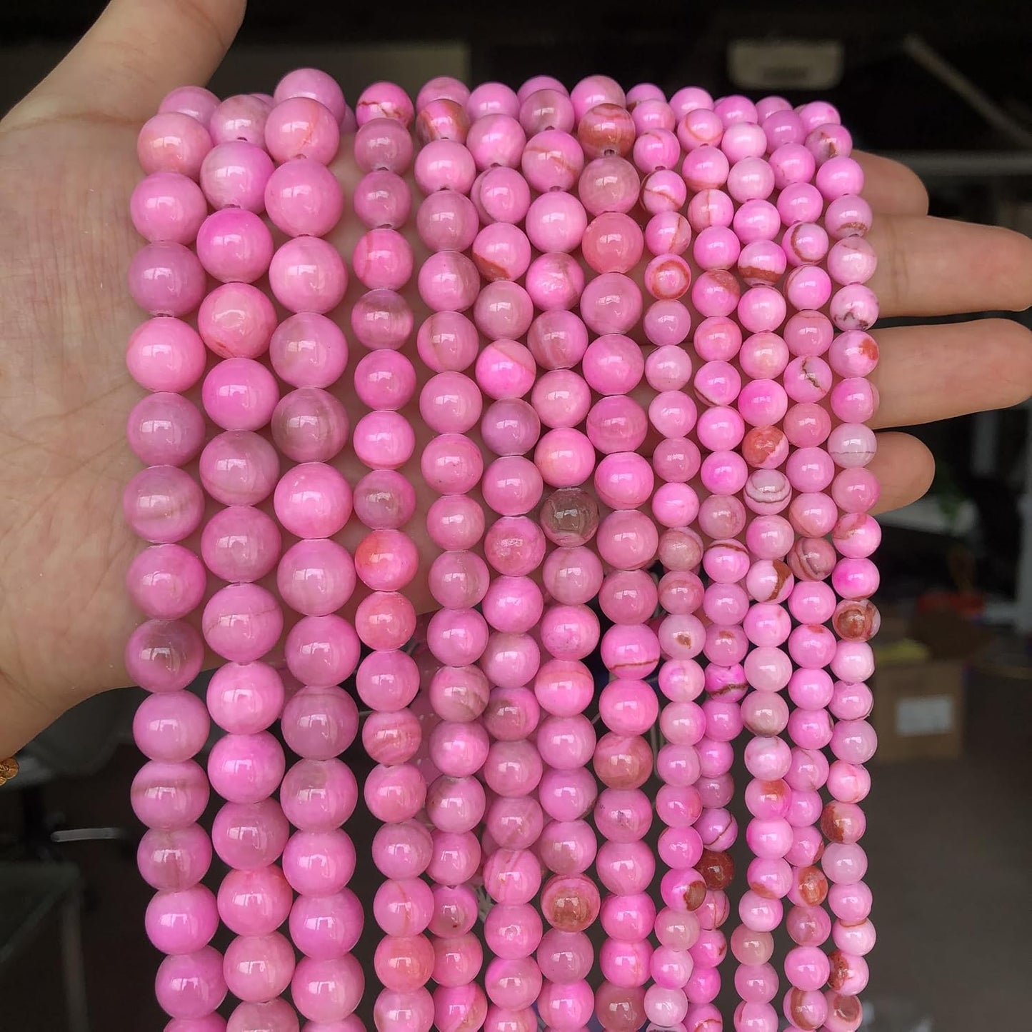 45pcs Yellow Persian Jade Energy Healing Beads for Bracelet，8mm Round Bulk Gemstone Beads for Jewelry Making Bracelet Necklace Earring DIY