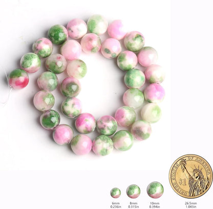 45pcs Yellow Persian Jade Energy Healing Beads for Bracelet，8mm Round Bulk Gemstone Beads for Jewelry Making Bracelet Necklace Earring DIY
