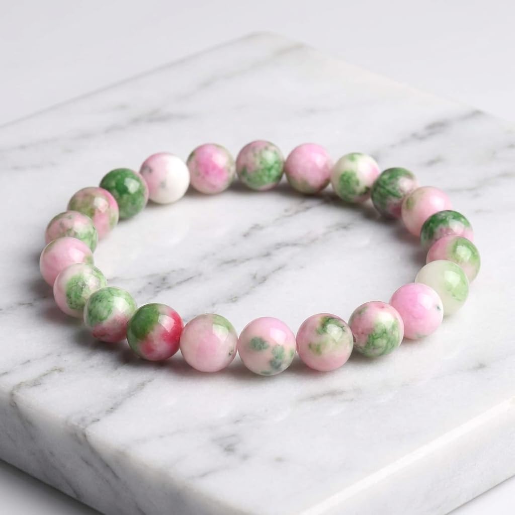 45pcs Yellow Persian Jade Energy Healing Beads for Bracelet，8mm Round Bulk Gemstone Beads for Jewelry Making Bracelet Necklace Earring DIY