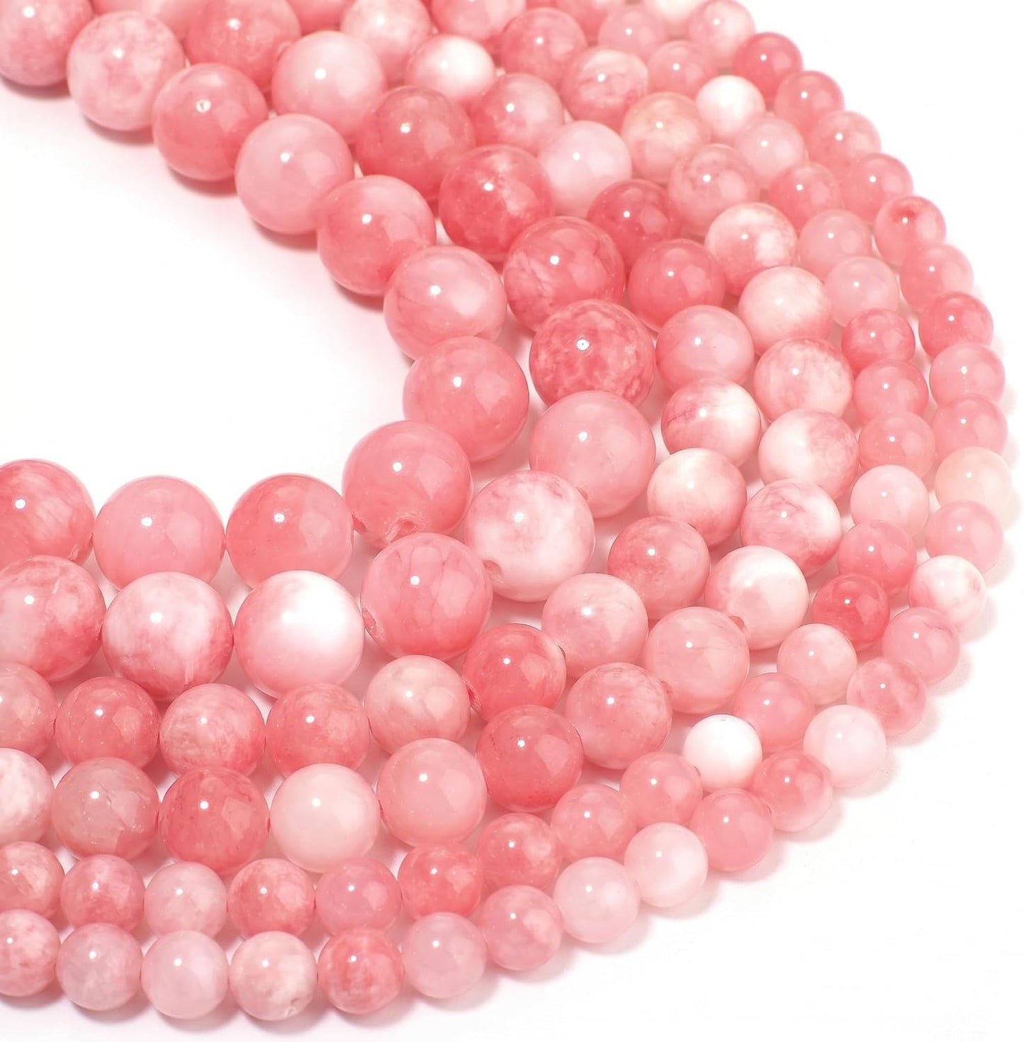 45pcs Yellow Persian Jade Energy Healing Beads for Bracelet，8mm Round Bulk Gemstone Beads for Jewelry Making Bracelet Necklace Earring DIY