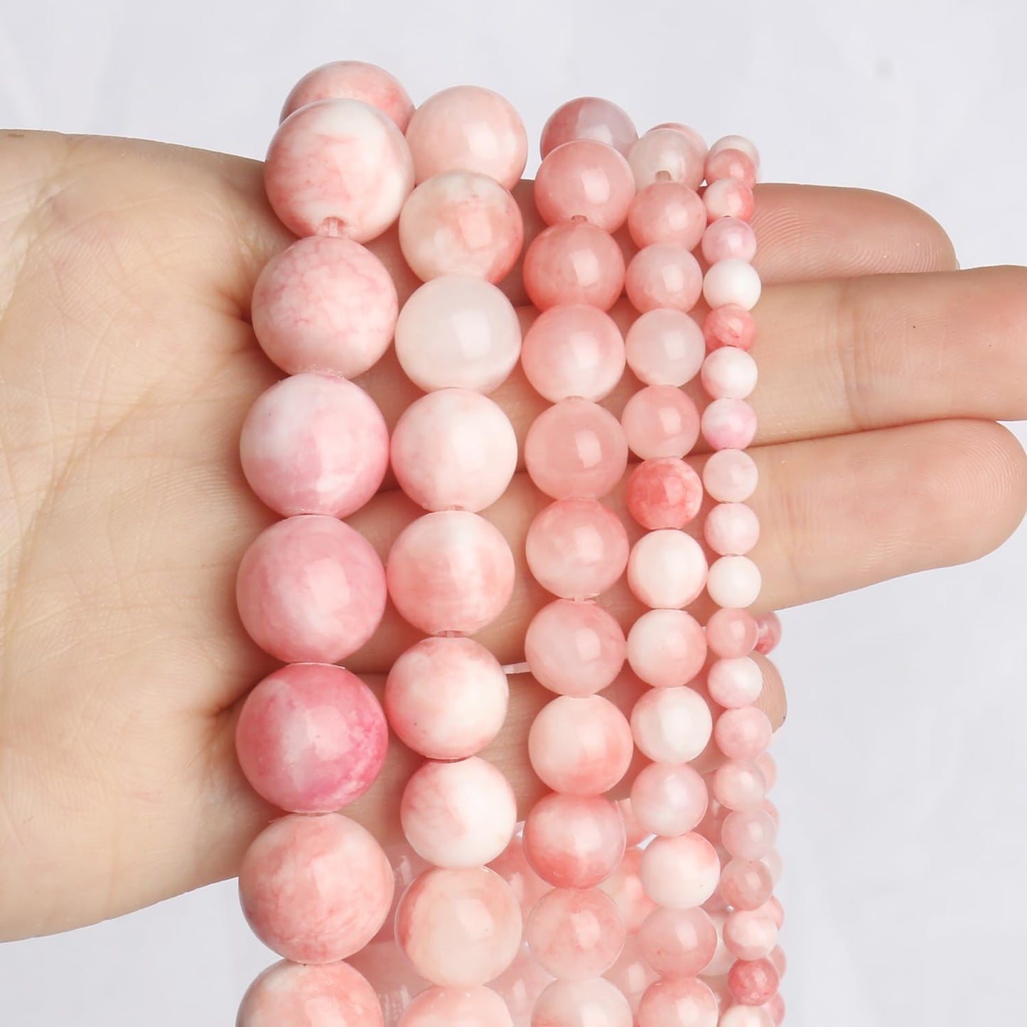 45pcs Yellow Persian Jade Energy Healing Beads for Bracelet，8mm Round Bulk Gemstone Beads for Jewelry Making Bracelet Necklace Earring DIY