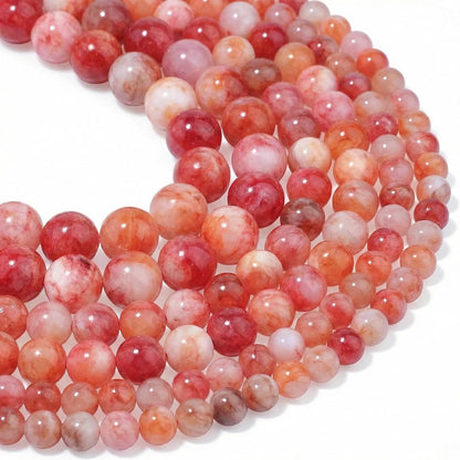 45pcs Yellow Persian Jade Energy Healing Beads for Bracelet，8mm Round Bulk Gemstone Beads for Jewelry Making Bracelet Necklace Earring DIY