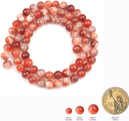 45pcs Yellow Persian Jade Energy Healing Beads for Bracelet，8mm Round Bulk Gemstone Beads for Jewelry Making Bracelet Necklace Earring DIY