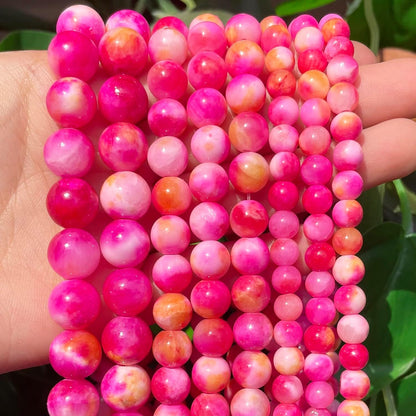 45pcs Yellow Persian Jade Energy Healing Beads for Bracelet，8mm Round Bulk Gemstone Beads for Jewelry Making Bracelet Necklace Earring DIY