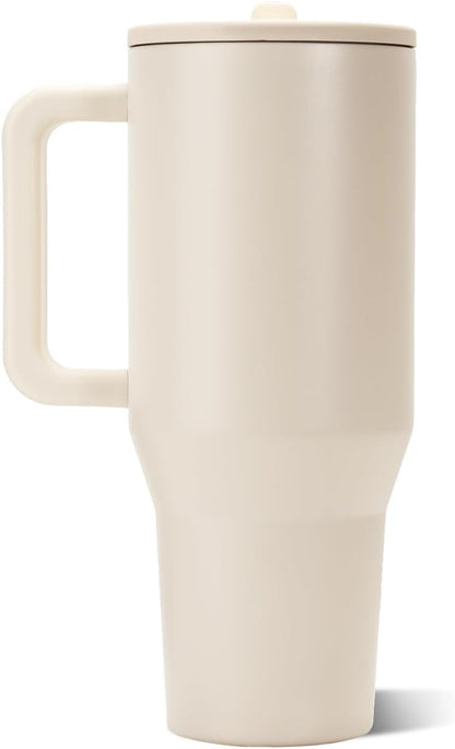 Traveler 40oz, Insulated Tumbler with Handle & Straw, Lemon Lime