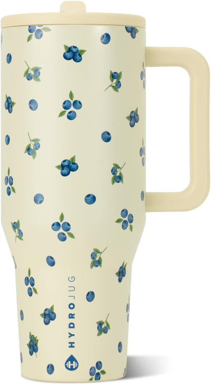 Traveler 40oz, Insulated Tumbler with Handle & Straw, Lemon Lime