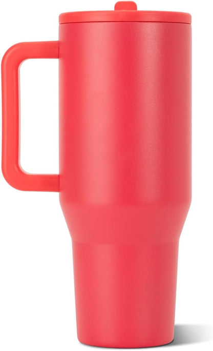 Traveler 40oz, Insulated Tumbler with Handle & Straw, Lemon Lime